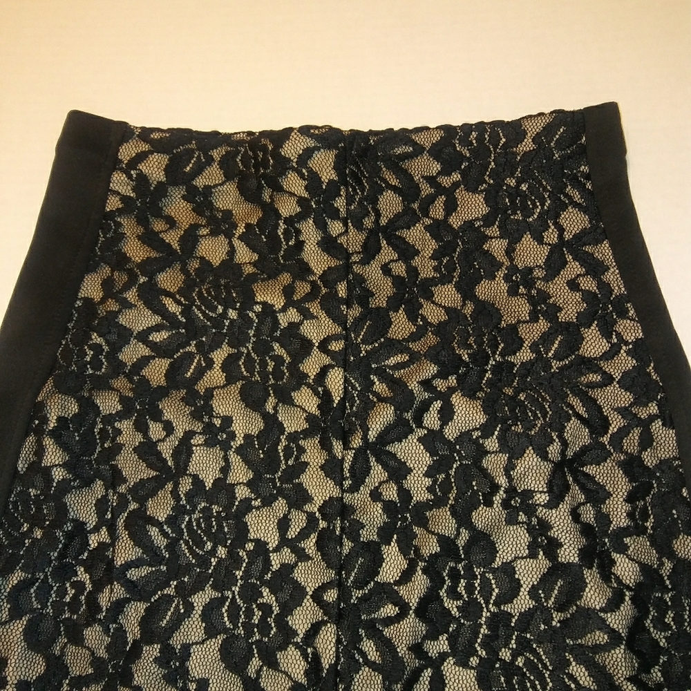 Nude/Black Sexy Pencil Skirt XS S